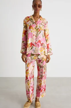 Pantalone in twill - Rosa