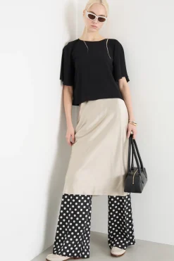 Pantalone in twill tecnico stampato - Nero Bianco