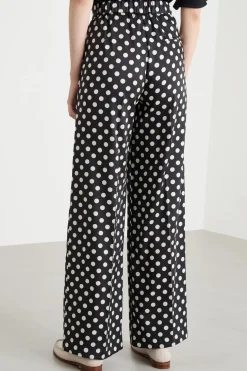 Pantalone in twill tecnico stampato - Nero Bianco