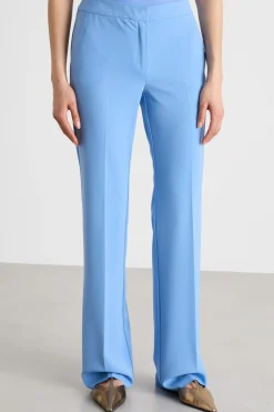 Pantalone in twill tecnico stretch - Azzurro
