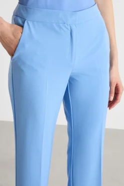 Pantalone in twill tecnico stretch - Azzurro