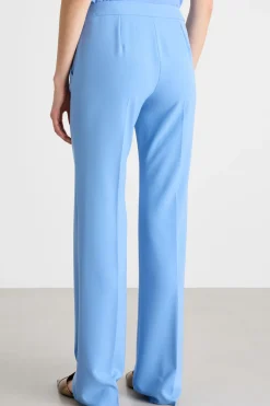 Pantalone in twill tecnico stretch - Azzurro