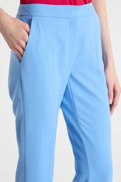 Pantalone in twill tecnico stretch - Azzurro