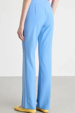 Pantalone in twill tecnico stretch - Azzurro