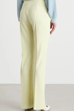 Pantalone in twill tecnico stretch - Giallo