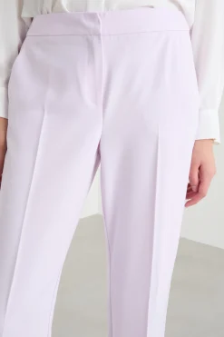 Pantalone in twill tecnico stretch - Rosa