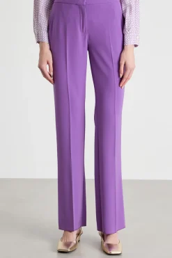 Pantalone in twill tecnico stretch - Viola