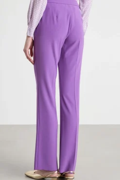 Pantalone in twill tecnico stretch - Viola