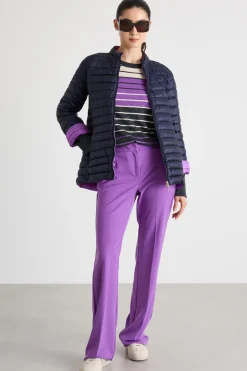 Pantalone in twill tecnico stretch - Viola