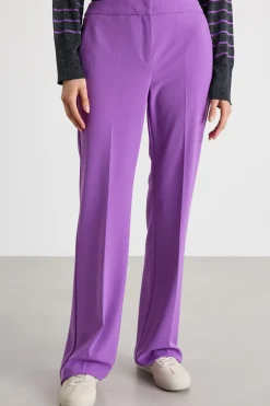 Pantalone in twill tecnico stretch - Viola
