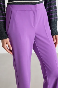 Pantalone in twill tecnico stretch - Viola