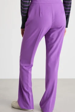 Pantalone in twill tecnico stretch - Viola