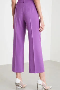 Pantalone in twill tecnico - Viola