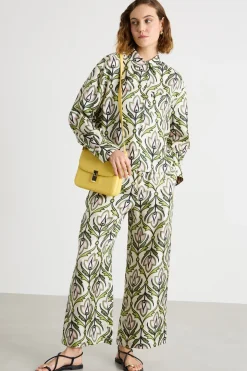 Pantalone in twill - Verde