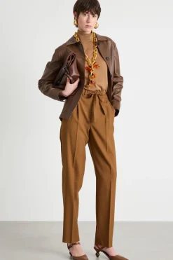 Pantalone jogging con tasche - Marrone