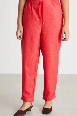 Pantalone jogging con tasche - Rosso