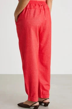 Pantalone jogging con tasche - Rosso