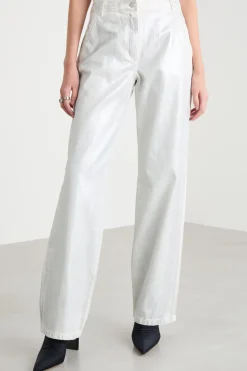 Pantalone laminato - Argento