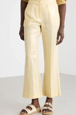 Pantalone laminato - Giallo