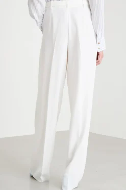 Pantalone lungo in cady - Bianco