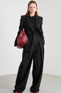 Pantalone palazzo a vita alta - Nero