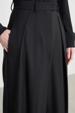 Pantalone palazzo a vita alta - Nero