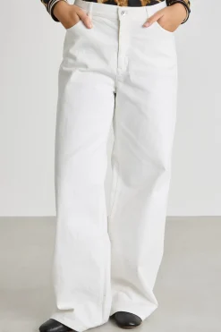 Pantalone palazzo in bull - Bianco