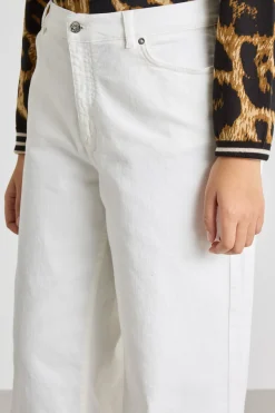 Pantalone palazzo in bull - Bianco