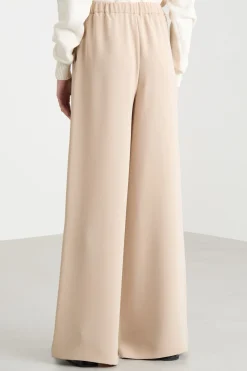 Pantalone palazzo in cady - Beige