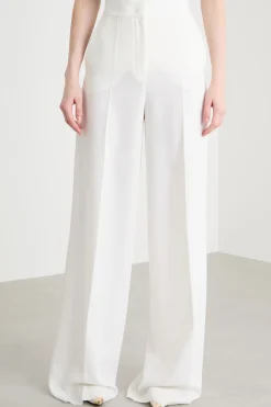 Pantalone palazzo in cady - Bianco