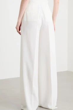 Pantalone palazzo in cady - Bianco