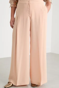 Pantalone palazzo in cady leggero - Rosa