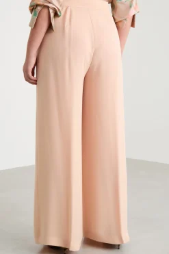 Pantalone palazzo in cady leggero - Rosa