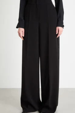 Pantalone palazzo in cady - Nero