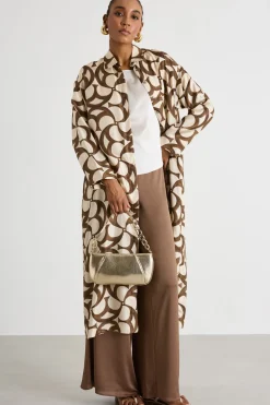 Pantalone palazzo in creponne - Marrone