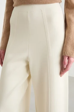 Pantalone palazzo in maglia - Bianco