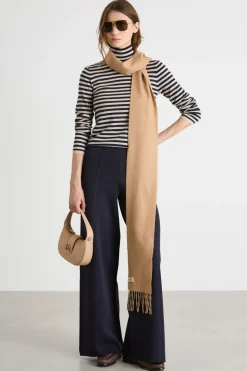 Pantalone palazzo in maglia - Blu