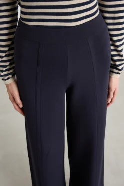 Pantalone palazzo in maglia - Blu