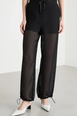 Pantalone parzialmente foderato - Nero