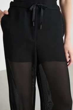 Pantalone parzialmente foderato - Nero