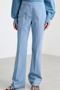 Pantalone semi flare - Azzurro