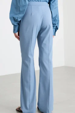 Pantalone semi flare - Azzurro