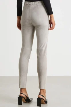 Pantalone skinny con tagli e impunture - Grigio