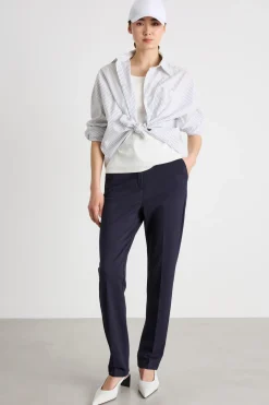 Pantalone slim a sigaretta - Blu