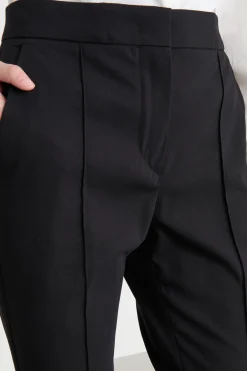 Pantalone slim a vita bassa - Nero