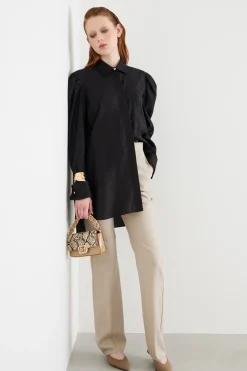 Pantalone slim con tasche - Beige