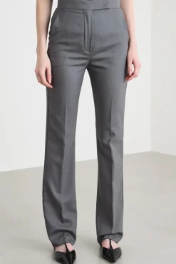 Pantalone slim con tasche - Grigio