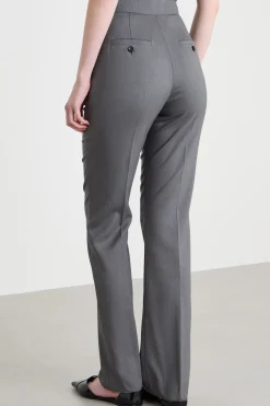 Pantalone slim con tasche - Grigio