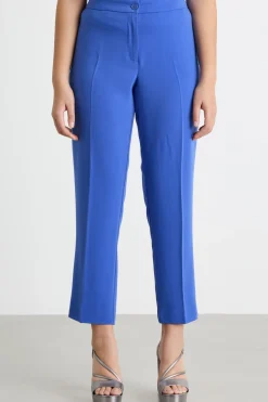 Pantalone slim in cady stretch - Bluette