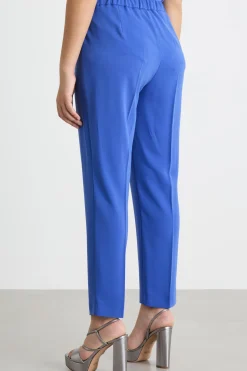Pantalone slim in cady stretch - Bluette